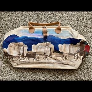 Hand Painted Western Canvas Purse
